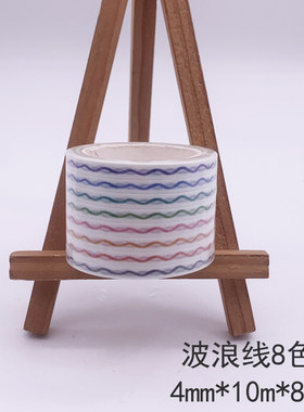 精选可挑选出血线文具日记装饰纸质DIY简单通用极细和纸手帐胶带