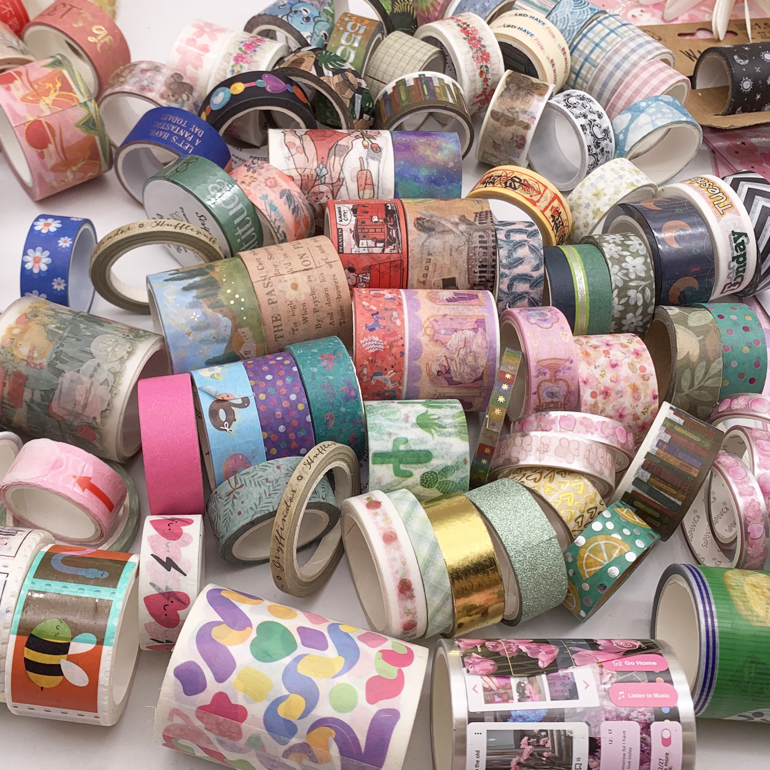 大卷复古和纸手帐胶带 欧式皇家唯美风景圣诞海边彩色整卷韩版diy