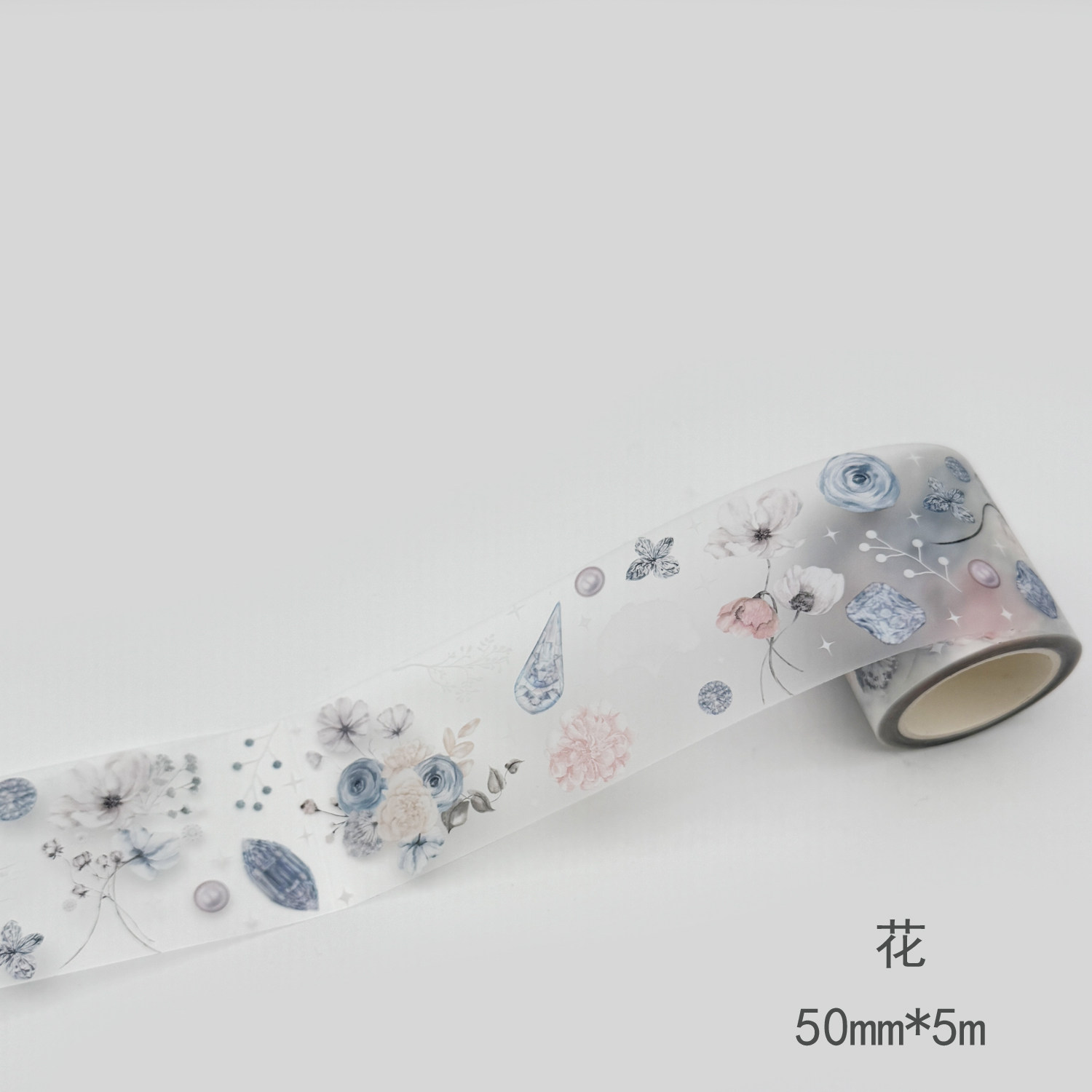 PET烫金手帐胶带女孩 基础 花 小猪小兔简约实用彩色整卷韩版diy