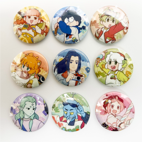 指定款正版罗小黑喵屿乐园圆形马口铁徽章盲盒动漫吧唧胸针