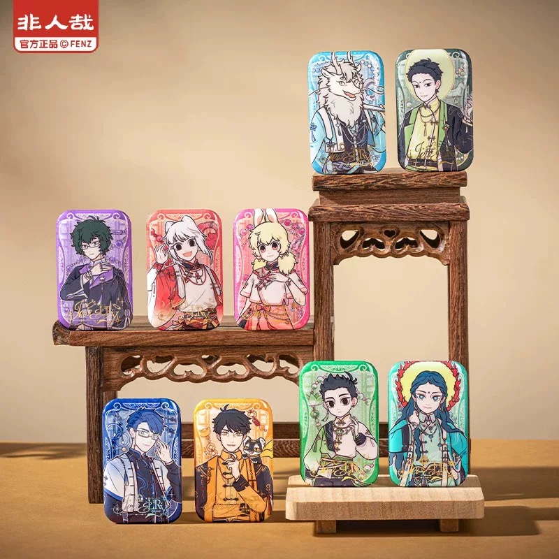 指定款正版非人哉风华绮匣系列方徽章盲盒动漫吧唧胸针