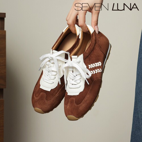 SEVEN LUNA~国内正品2025复古阿甘鞋德训鞋内增高休闲鞋女SLSS779