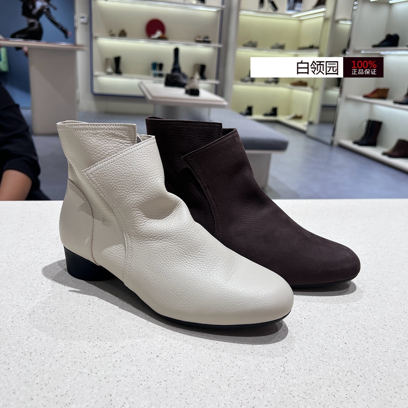 achette雅氏简约时装靴粗跟短靴