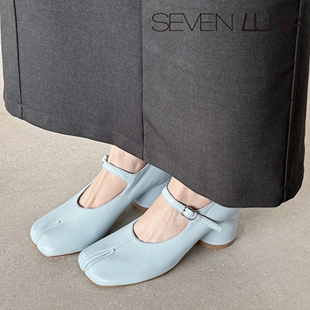 高跟单鞋 SEVEN 女SLDQ157 复古分趾玛丽珍鞋 2026春季 LUNA 国内正品