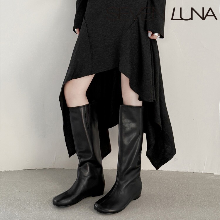 SEVEN LUNA露娜国内正品2026秋冬极简内增高时装靴长筒高靴SLDQ76