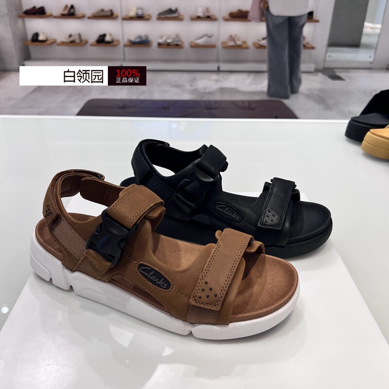 Clarks其乐专柜正品2025夏季三瓣鞋轻盈舒适厚底休闲沙滩凉鞋男鞋
