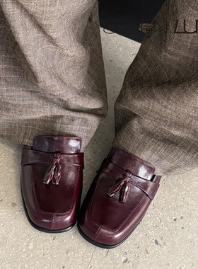 SEVEN LUNA国内正品2026春季复古流苏乐福鞋百搭低跟单鞋女SLZ536