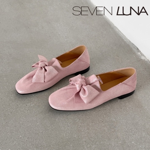 平底单鞋 SEVEN 女SLZ563 蝴蝶结乐福鞋 2026春复法式 LUNA 国内正品
