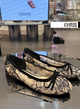 Staccato思加图~专柜正品2025秋季蝶影纱新中式蕾丝鞋单鞋女EGV03