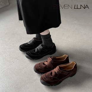 2025秋冬复古舒适德训鞋 SEVEN LUNA 国内正品 女SLDQ23 平底休闲鞋
