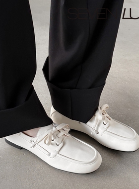 SEVEN LUNA~国内正品2026春季英伦风乐福鞋百搭休闲单鞋女SLZ561