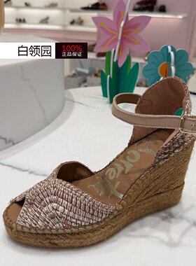 Joy&Peace真美诗进口款专柜正品2026夏度假风坡跟休闲凉鞋女V1050