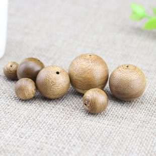 天然印尼加里曼丹沉香木散珠子圆珠隔珠DIY佛珠手串念珠配件材料