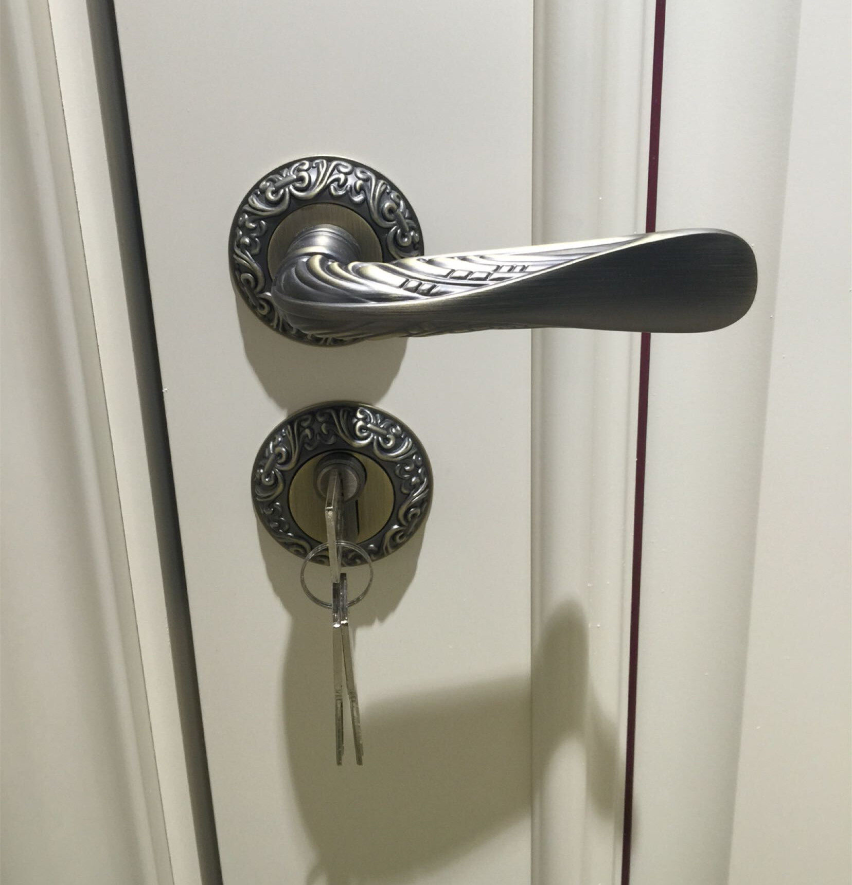 分体磁吸静音锁美式简约青古铜简欧磁力室内门锁可替代tata锁