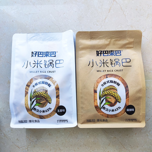 好巴来巴小米锅巴五香味麻辣味288克陕西产零食品