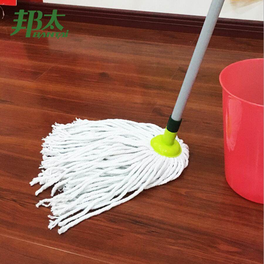 包邮 邦太全棉纱吸水墩布 圆头拖把 普通湿水地拖把 纯棉纱拧水拖
