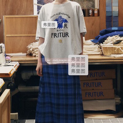 【VOVOSHOP】FRITUR 25SS 韩国代购  灰色圆领 印花图案短袖T