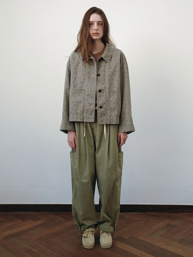 【VOVOSHOP】韩国代购  BEAKER 24SS 超美复古小花工装休闲外套