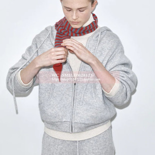 【BEAKER】2025秋冬 韩国代购 VOVOSHOP女士羊绒混纺拉链连帽衫