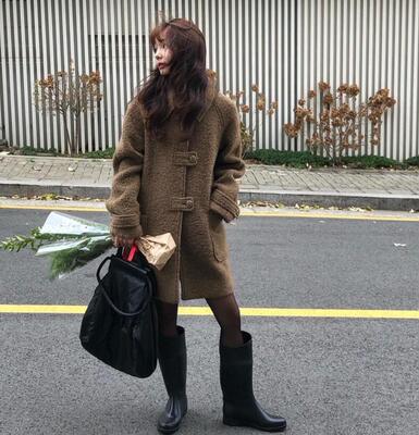 【VOVOSHOP】MARRON EDITION 新款济贤京同款棕色羊糕毛外套