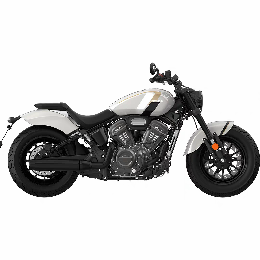 BENDA奔达灰石707太子摩托车V型双缸复古巡航机车街车 帮上牌