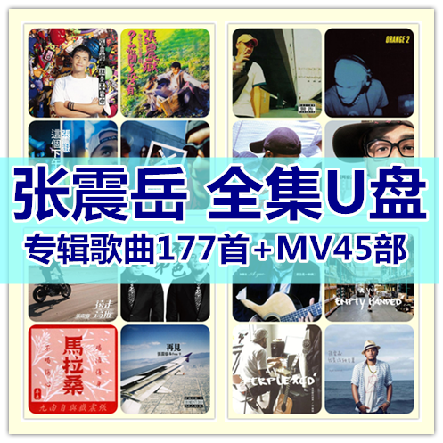 张震岳歌曲全集U盘无损高音质经典新老歌曲全合集汽车载音乐优盘