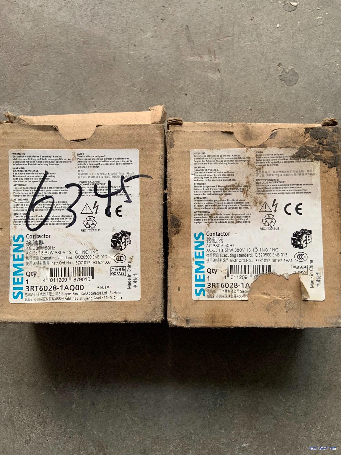 西门子接触器 3RT6028-1AQ00 线圈380V的 新议价商品