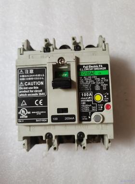 原装正品FUJI富士漏电保护断路器EG103AC 100A，议价商品