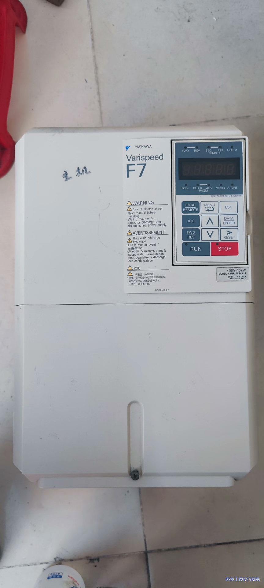 变频器CIMR-F7B4015 安川F7变频器15KW 二手议价商品