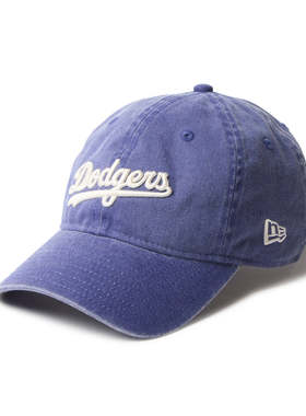 日柜NEW ERA棒球帽MLB洛杉矶道奇蓝色重工水洗街头嘻哈青少年帽子