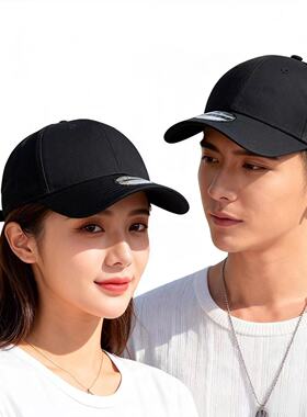 NEWERA纽亦华棒球帽全黑纯净无标版9FORTY硬顶弯檐街头休闲男女帽