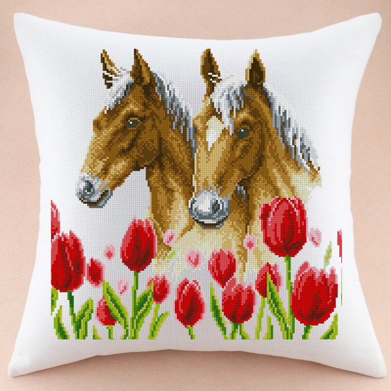 十字绣抱枕情侣马自己绣艺站