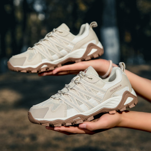 春夏新款登山鞋男女休闲鞋女士户外运动鞋防滑徒步鞋透气旅游鞋