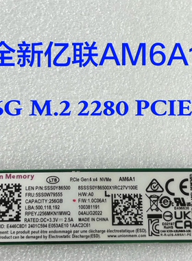 全新AM6A1 256G M.2 2280 PCIE4.0 NVME笔记本台式机固态