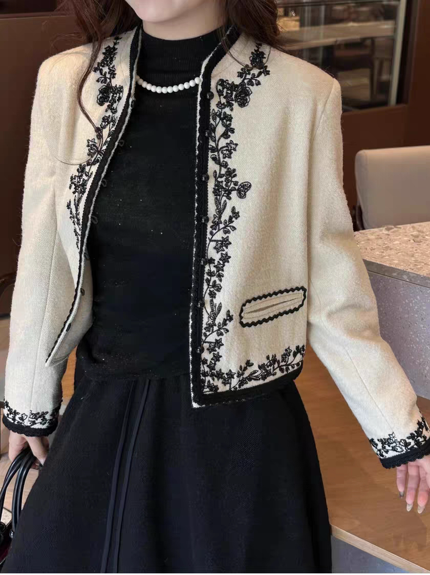 新唐会 D系列 意大利羊毛呢 超重工定位钉珠高级百搭羊毛外套