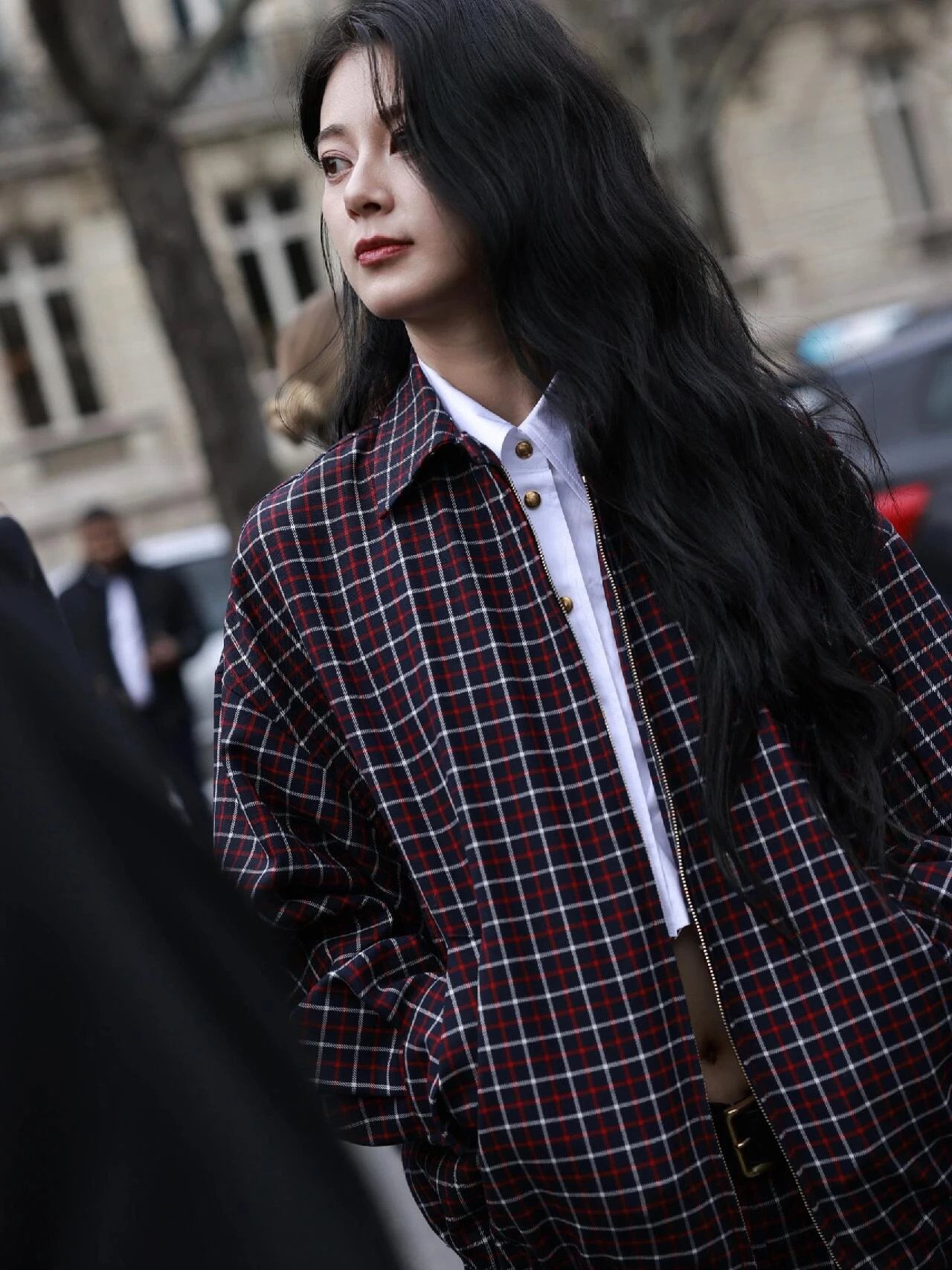 新唐会M意奢系列客供苏格兰纹撞色复古格纹重工字母刺绣外套