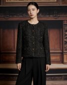 意大利粗花呢羊毛法式 小香风编织肌理箱型百搭优雅气质小香外套