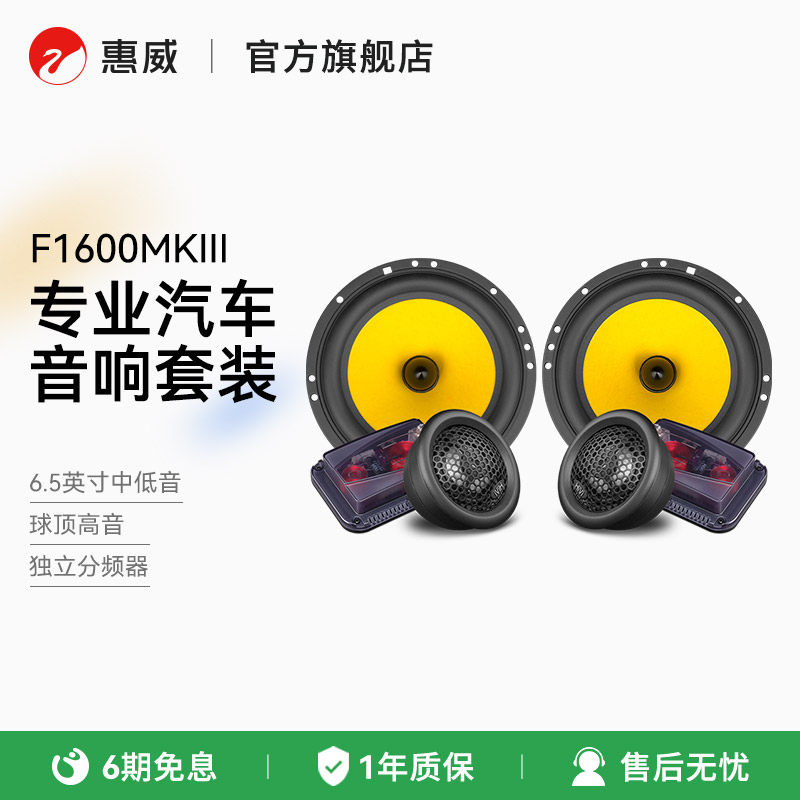 惠威HiVi汽车音响前门6.5英寸F1600MKIII二分频套装喇叭无损改装