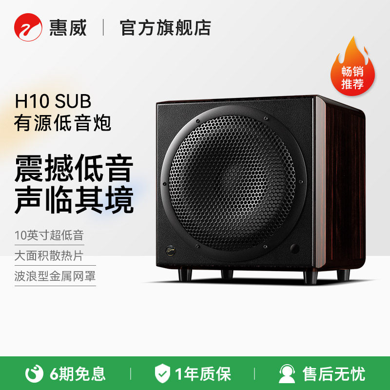 Hivi/惠威H10SUB电脑有源多媒体家庭影院音响大口径低音炮