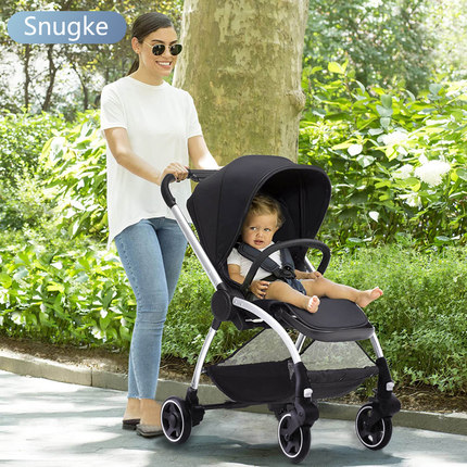 Snugke双向高景观婴儿推车折叠可坐可躺婴儿车宝宝手推车送脚套