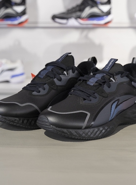 李宁跑鞋2024秋季新款防护云男士防泼水加绒潮流休闲鞋AGLU195