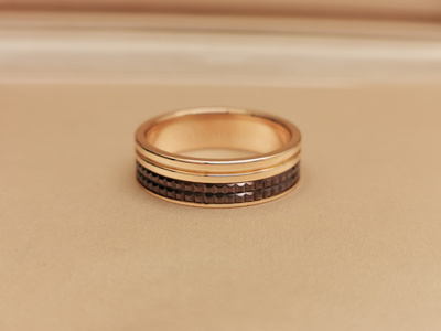 二手正品未使用Boucheron宝诗龙Quatre18k玫瑰金男款戒指超大号65