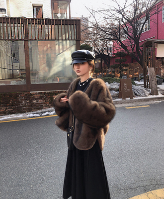 环保貂柔软时髦百搭环保皮草