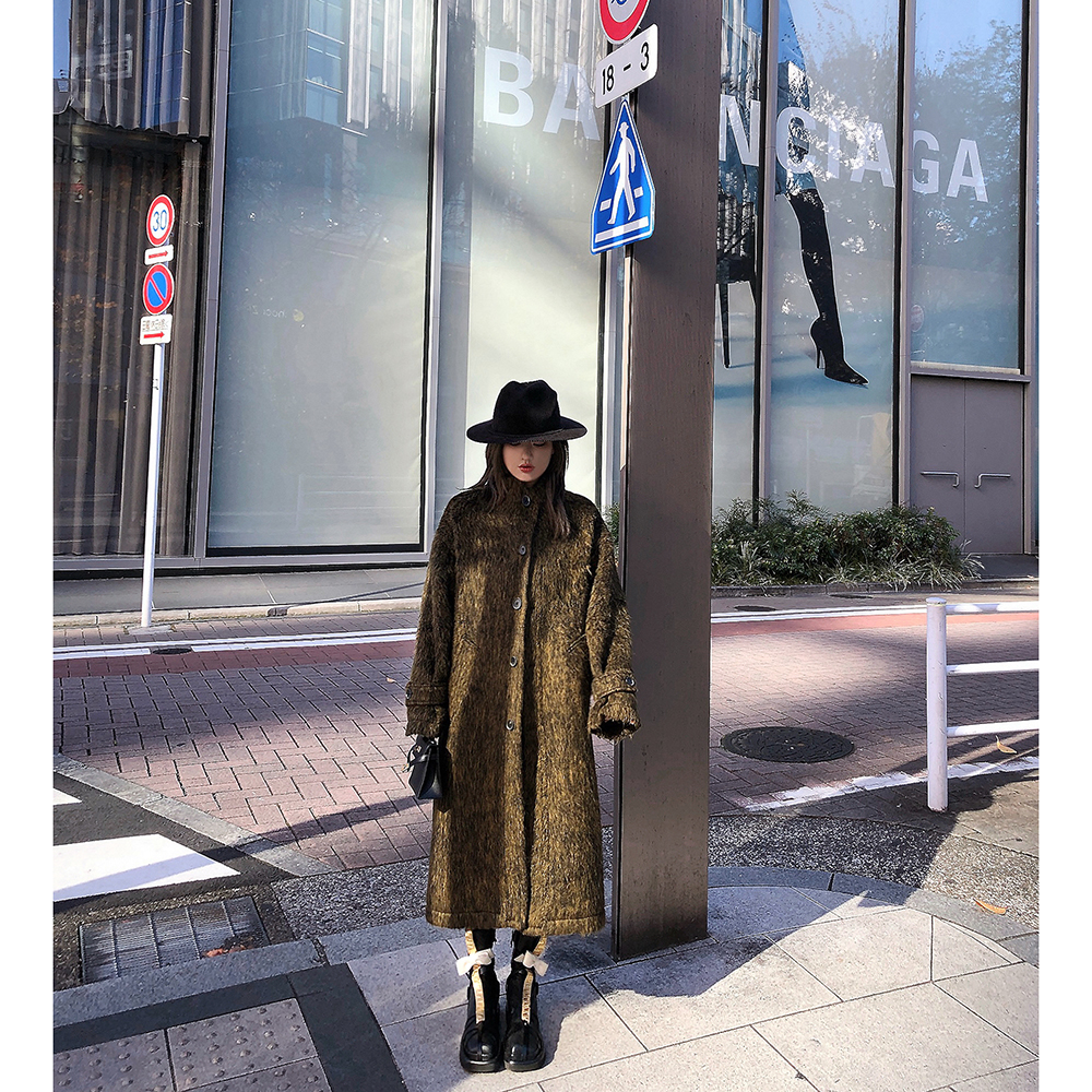 LANGBOOM   苏丽羊驼绒  私服爱款 高级老钱风经典长款外套大衣