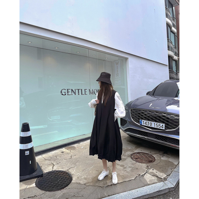 LANGBOOM  一定要拥有的收藏级 绝版廓形黑色百搭背心裙