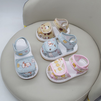 宝宝手工布鞋吸汗透气千层底凉鞋