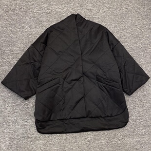 经典款菱格棉服，前短后长，原单面料，北欧风 外贸女装精品