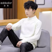 Dior 2019 nam thu đông nam áo sơ mi dài tay áo len cổ cao nửa cổ kéo dày phù hợp dày - Áo len cổ tròn cardigan nam