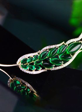 胸花铜芯镀金底托中式