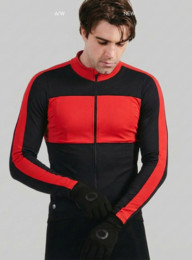 捷酷RECALL专业骑行服男薄绒长袖保暖户外运动宽松舒适版骑行服